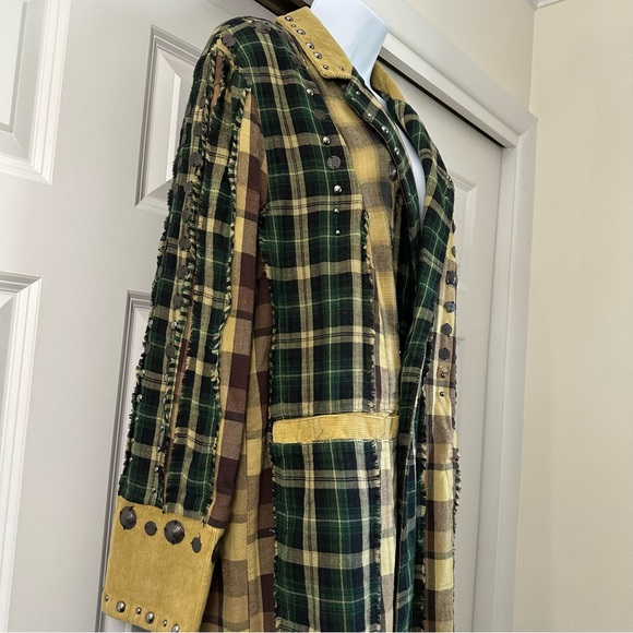 Free People Rodeo Plaid Duster Size Small - Picture 6 of 8